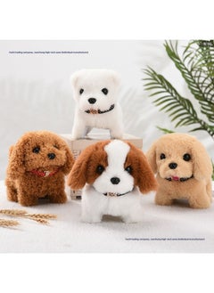 Generic Toy Dog Children Plush Electric Toy Walking Dog Electric Dog Stall Electronic Puppy Pet-Color:Buba Dog【black】  - Image 2
