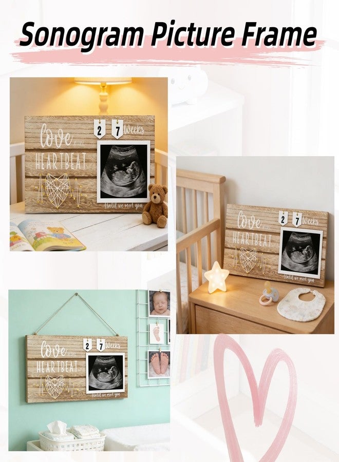 INTOMYTH Baby Sonogram Picture Frame with Countdown Weeks - Fits Standard 4"x3" Ultrasound Photo, for Pregnancy Announcements, Gender Reveal & Baby Shower - Keepsake Gift for New Mom & Expecting Parents - Image 5