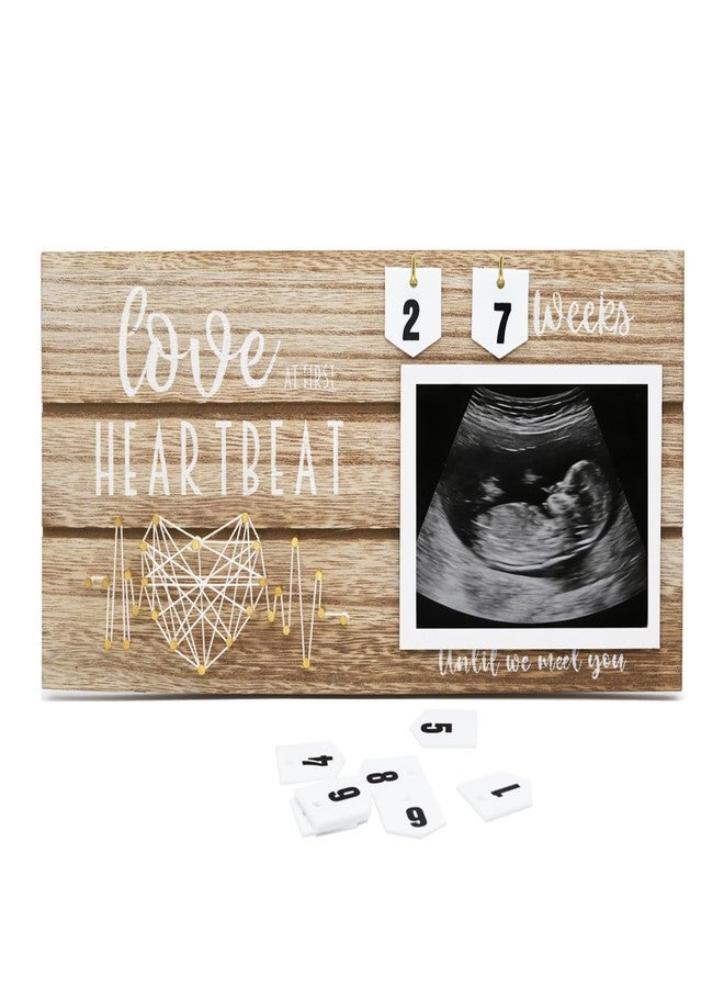 INTOMYTH Baby Sonogram Picture Frame with Countdown Weeks - Fits Standard 4"x3" Ultrasound Photo, for Pregnancy Announcements, Gender Reveal & Baby Shower - Keepsake Gift for New Mom & Expecting Parents - Image 1