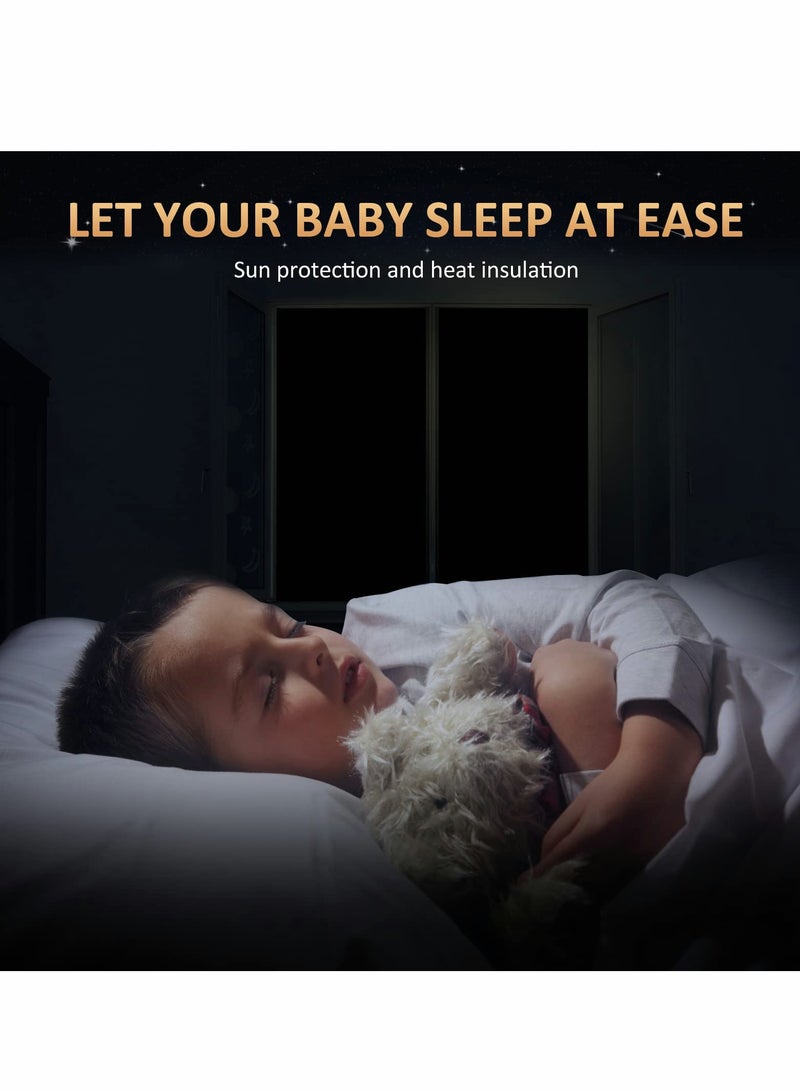 Zikra Blackout Blind, Portable Blinds Stick On Window No Drill, Material Curtains for Bedroom Nursery Loft Travel RV Car 100x145cm - Image 2