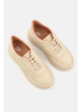 FitFlop Women F-Mode Leather Flatform Sneakers, Beige  - Image 2