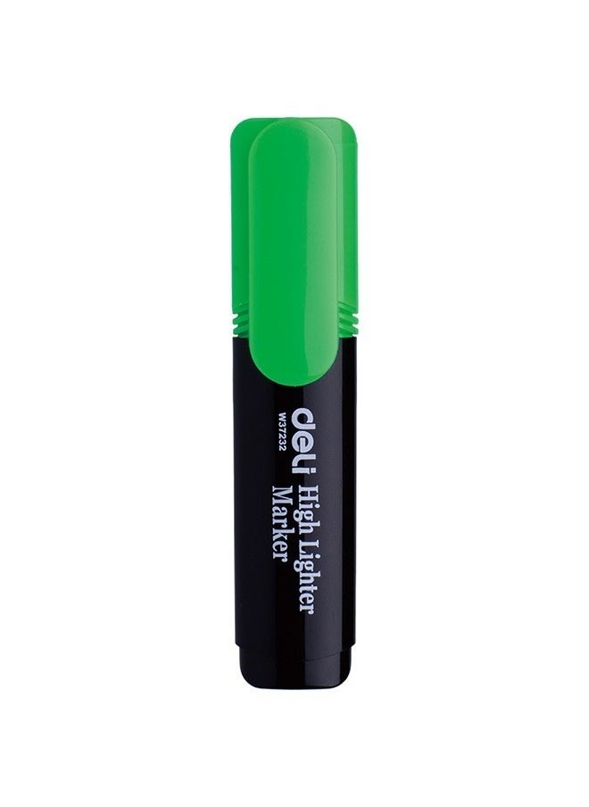 Deli Fluorescent Marker Pen Colored Highlighted Handwriting Pen Green  - Image 1