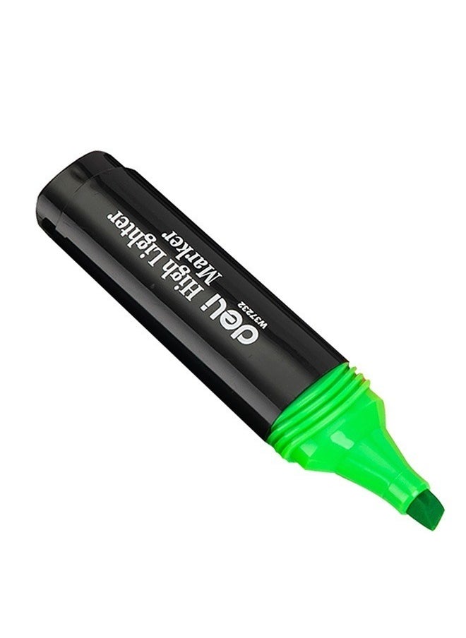 Deli Fluorescent Marker Pen Colored Highlighted Handwriting Pen Green  - Image 3