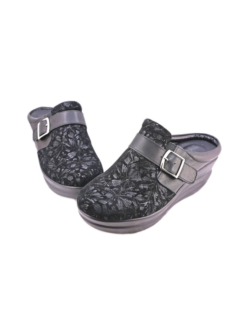 Michelle Morgan - Elegant  Ladies Clogs  Black - Image 1