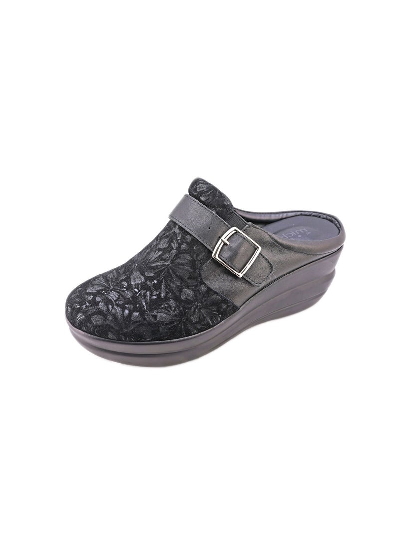 Michelle Morgan - Elegant  Ladies Clogs  Black - Image 1