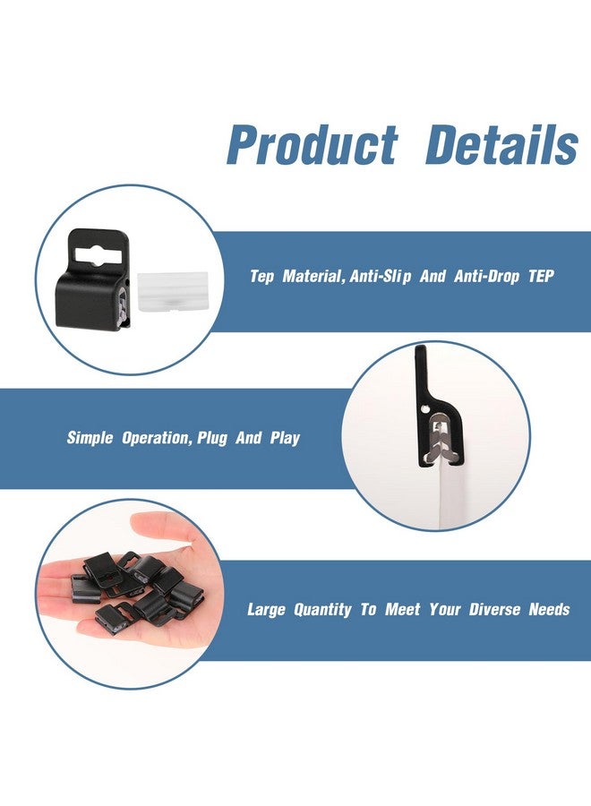 مولين مشابك حامل بطاقات سوداء، 10/20 قطعة من حامل بطاقات المرور البلاستيكي لبطاقة الهوية حامل شارة آمن لبطاقة الهوية ذات السمك القياسي وبطاقة ذكية وبطاقة CAC وبطاقة المرور (10) - Image 3