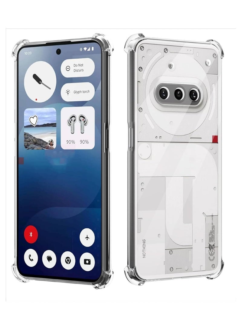 Case for Nothing Phone 3a Case Cover Transparent Anti Scratch Case Shock Absorbent Bumper Protective Transparent Back Cover with Camera Protection for Nothing Phone 3A 2025 Crystal  Clear Case - Image 1