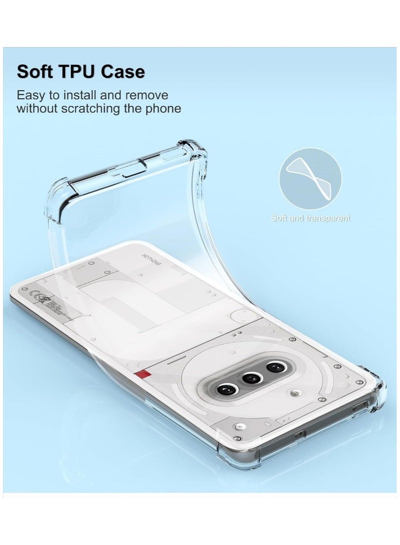 Case for Nothing Phone 3a Case Cover Transparent Anti Scratch Case Shock Absorbent Bumper Protective Transparent Back Cover with Camera Protection for Nothing Phone 3A 2025 Crystal  Clear Case - Image 3