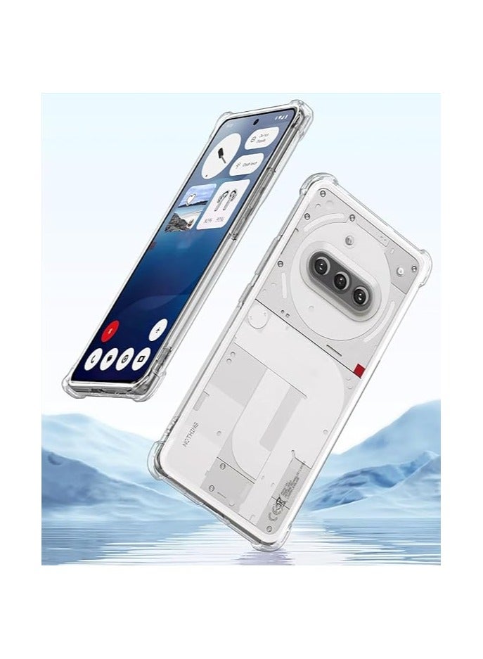 Case for Nothing Phone 3a Case Cover Transparent Anti Scratch Case Shock Absorbent Bumper Protective Transparent Back Cover with Camera Protection for Nothing Phone 3A 2025 Crystal  Clear Case - Image 4