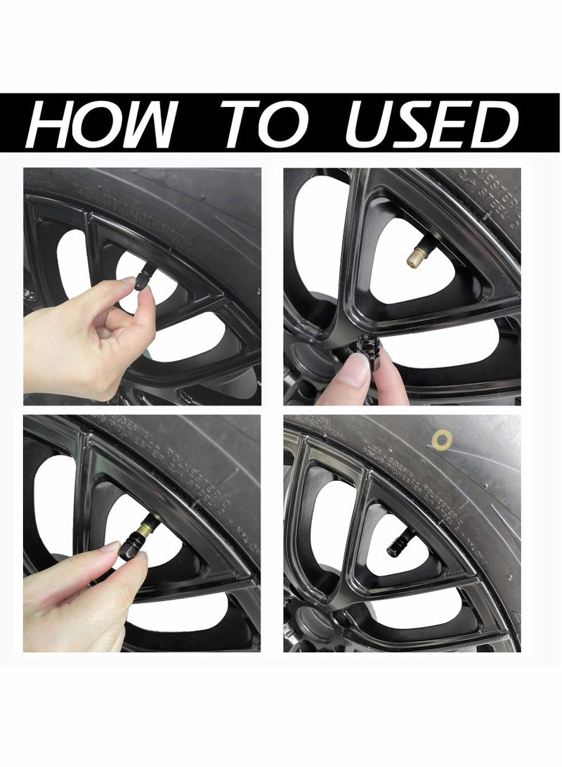 Tire Valve Caps, Heavy-Duty Stem Covers, Dust Proof, Hexagon Design ,Outdoor, All Weather, Leak Proof Air Protection ( 12 Pack, Black ) - Image 2