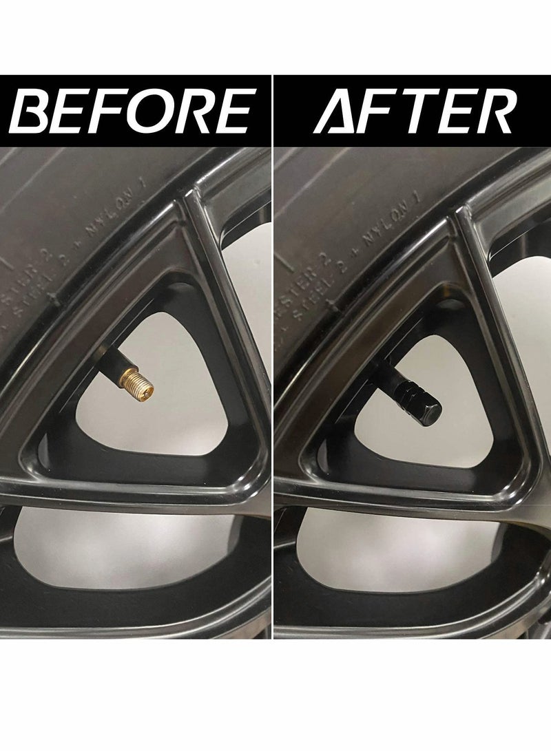 Tire Valve Caps, Heavy-Duty Stem Covers, Dust Proof, Hexagon Design ,Outdoor, All Weather, Leak Proof Air Protection ( 12 Pack, Black ) - Image 4