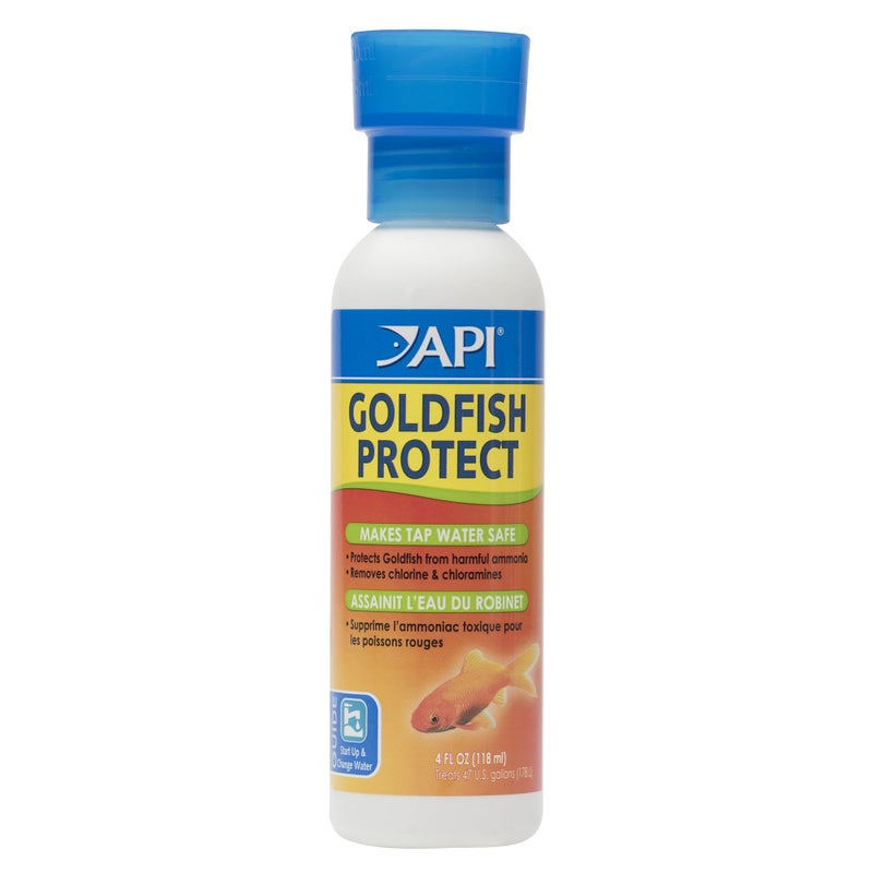 API GOLDFISH PROTECT Aquarium Water Conditioner 4-Ounce Bottle - Image 1