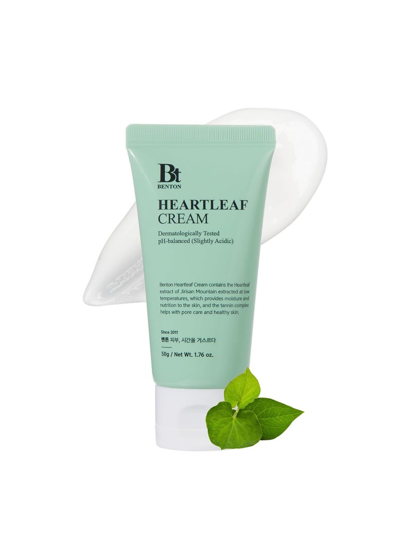 Benton BENTON Heartleaf Cream with Ceramide Hyaluronic Acid  moisturizer Soothing and Pore Care Effect for All Skin Types  pH 55 NonIrritating 176 oz 