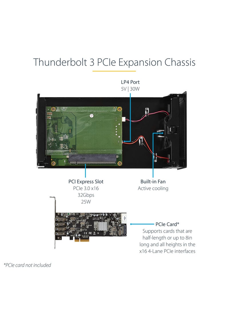 Startech.com StarTech.com Thunderbolt 3 PCIe Expansion Chassis, External Enclosure With One PCI Express Slot for Laptops / Desktops, TAA  - Image 4