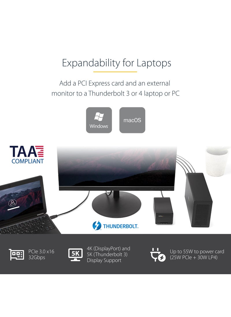 Startech.com StarTech.com Thunderbolt 3 PCIe Expansion Chassis, External Enclosure With One PCI Express Slot for Laptops / Desktops, TAA  - Image 2