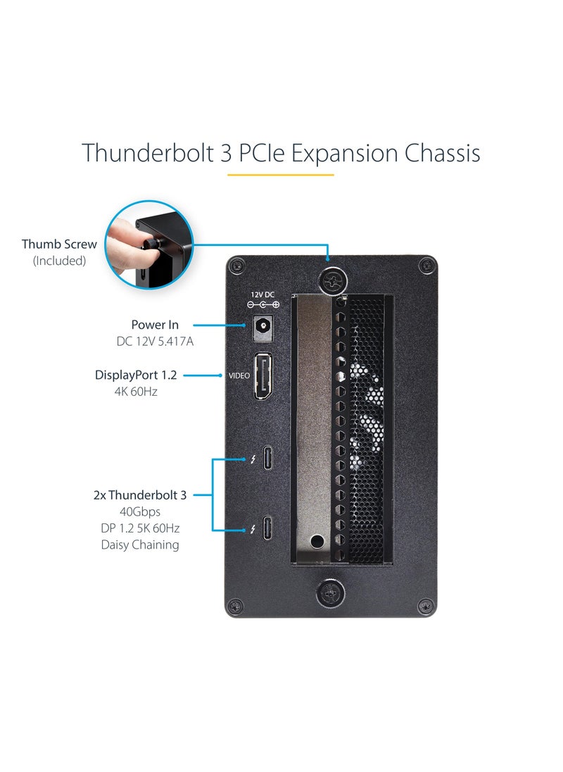 Startech.com StarTech.com Thunderbolt 3 PCIe Expansion Chassis, External Enclosure With One PCI Express Slot for Laptops / Desktops, TAA  - Image 3