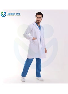 ACNORIA CARE Men's Long Medical Lab Coat For Doctors Nurses And Hospital Workers Comfortable And Elegant - From Acnoria Care - Size XXL  - Image 5