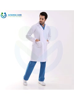 ACNORIA CARE Men's Long Medical Lab Coat For Doctors Nurses And Hospital Workers Comfortable And Elegant - From Acnoria Care - Size XXL  - Image 2