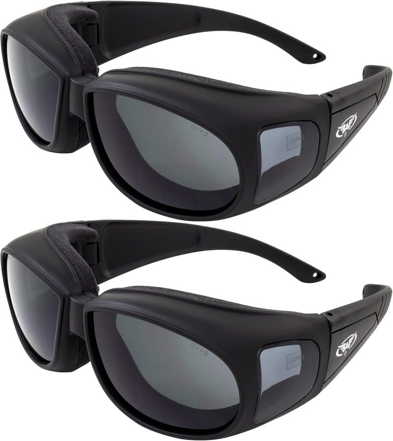 Global Vision Motorcycle Safety Sunglasses - Fits Over Prescription Glasses - Image 1