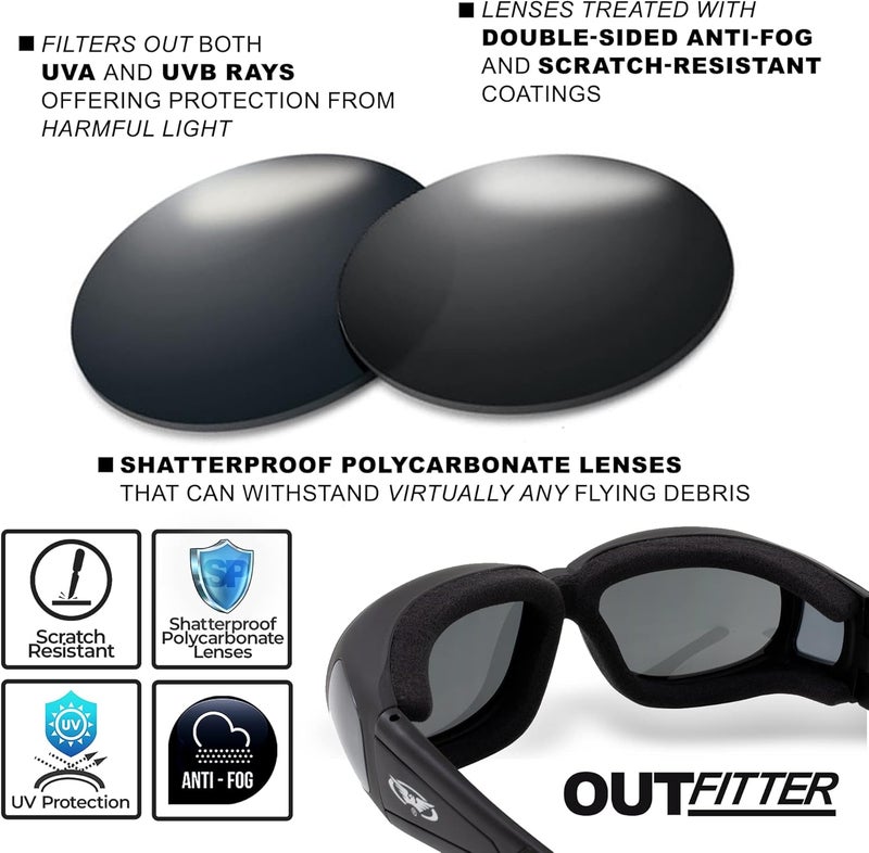 Global Vision Motorcycle Safety Sunglasses - Fits Over Prescription Glasses - Image 3