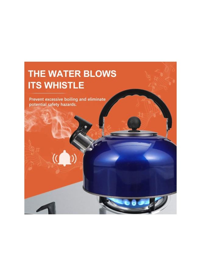 WYBOT - Whistling Tea Kettle Stove Top Stainless Steel Teapot Water Kettle Coffee Kettle Tea Maker with Handle for Home Outdoor Camping Hiking Blue - Image 1