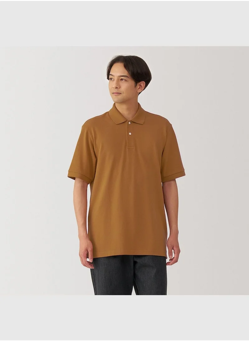 MUJI Washed Pique Short Sleeve Polo Shirt