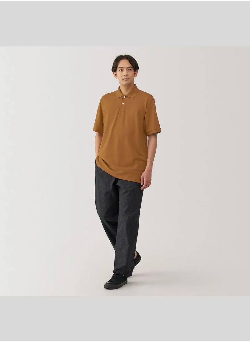 MUJI Washed Pique Short Sleeve Polo Shirt
