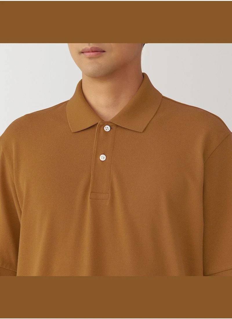MUJI Washed Pique Short Sleeve Polo Shirt