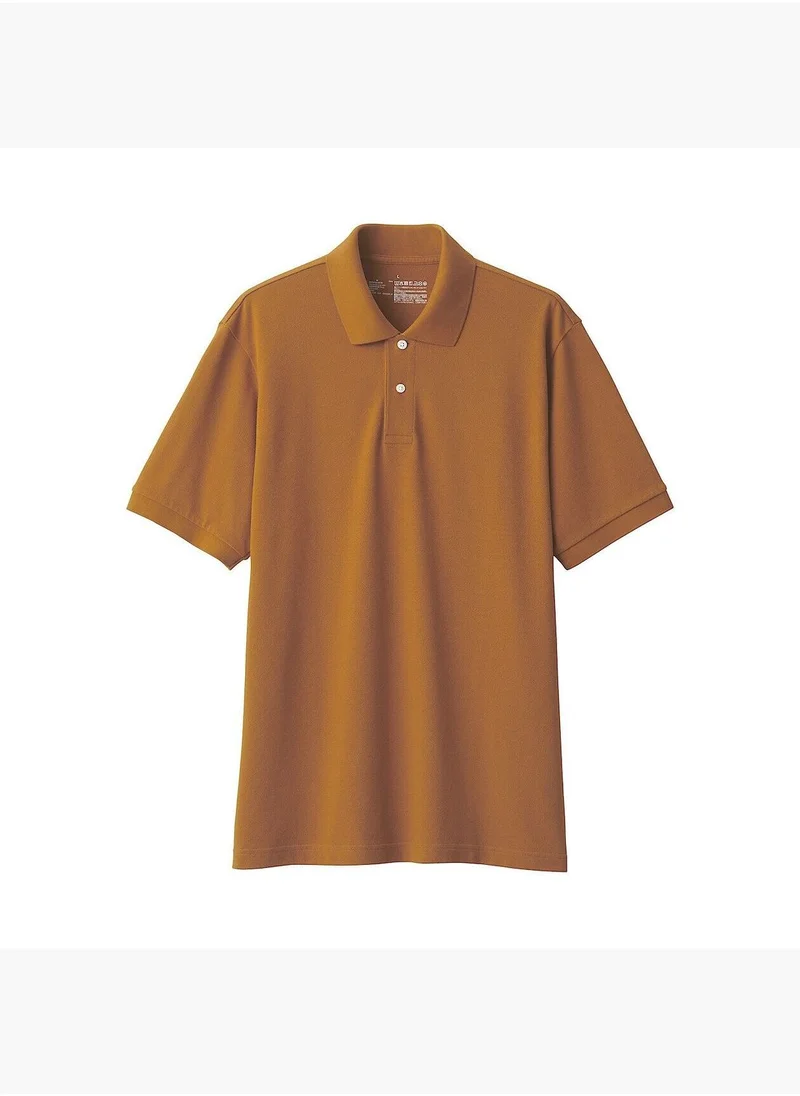 MUJI Washed Pique Short Sleeve Polo Shirt
