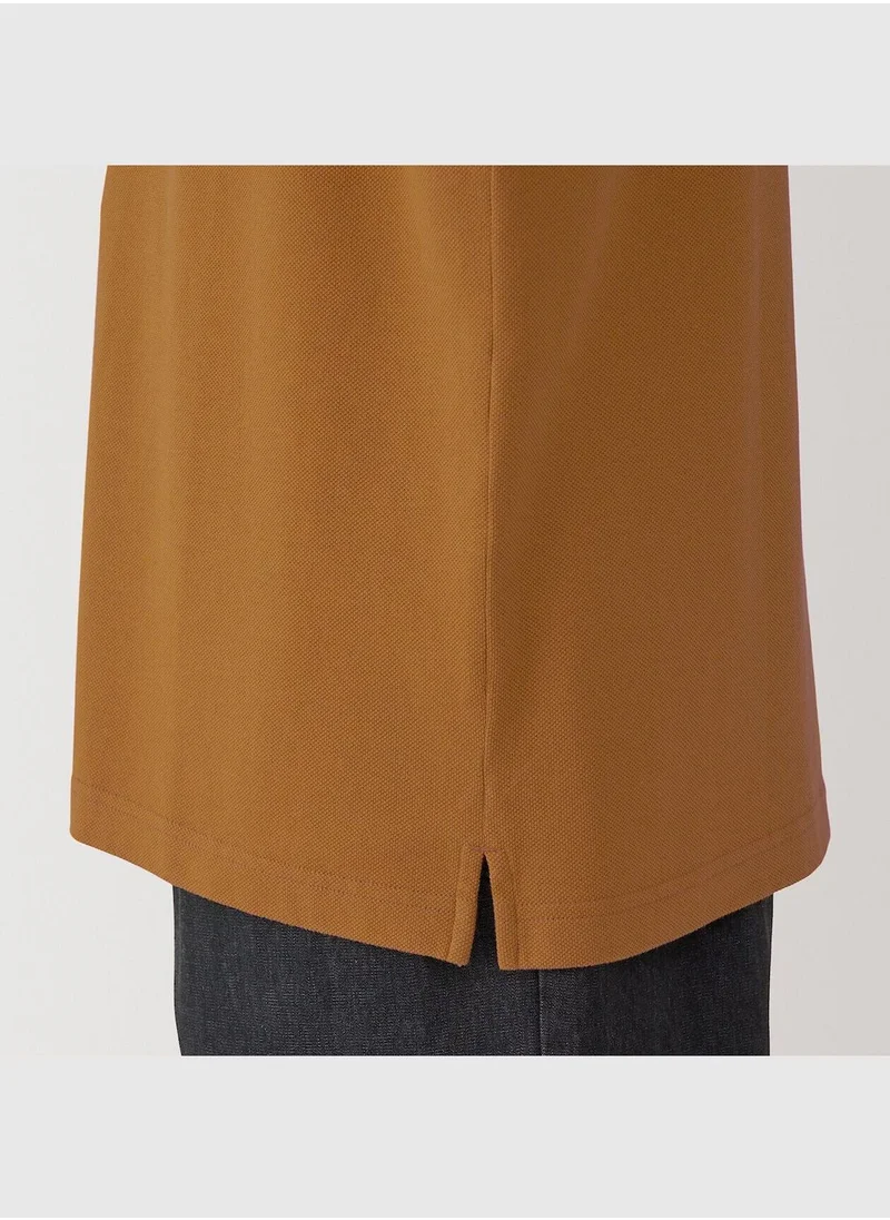 MUJI Washed Pique Short Sleeve Polo Shirt