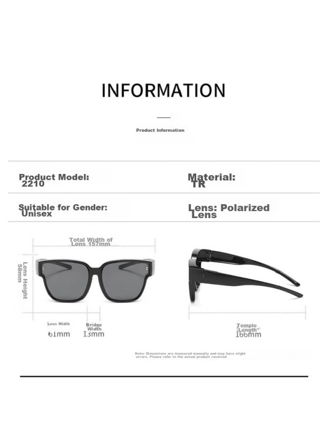 Boshide Boshide Sunglasses, Sunglasses Case, Sunglasses Case For Nearsighted Glasses, Polarized Sunglasses For Driving, Specialized Case For Nearsighted People, Glossy Black  - Image 5