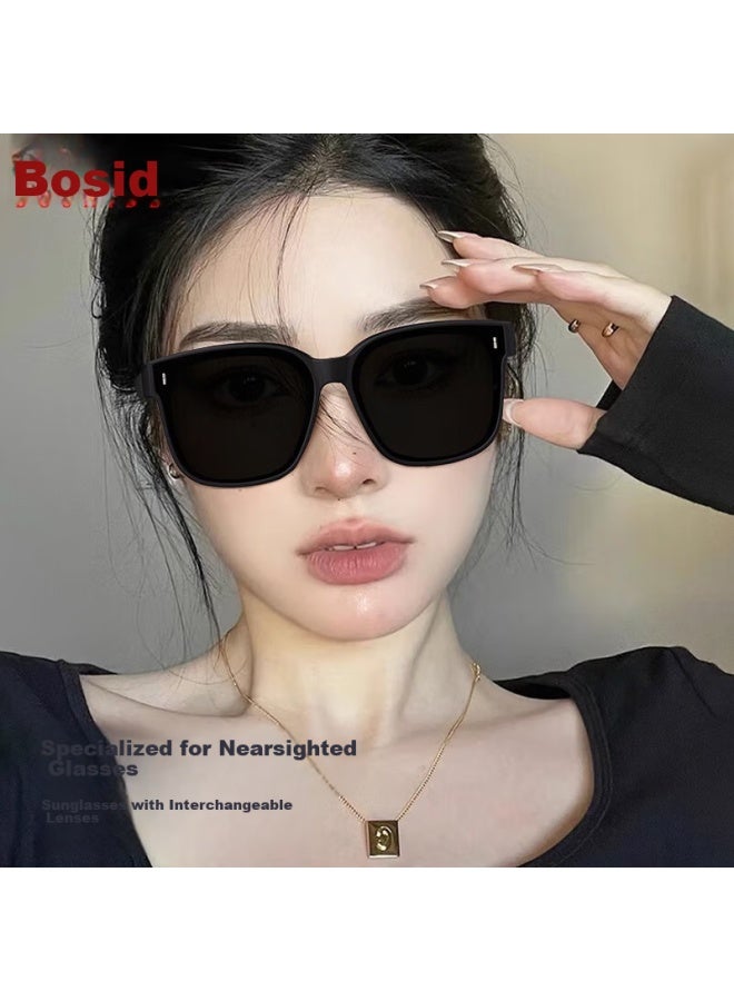 Boshide Boshide Sunglasses, Sunglasses Case, Sunglasses Case For Nearsighted Glasses, Polarized Sunglasses For Driving, Specialized Case For Nearsighted People, Glossy Black  - Image 1