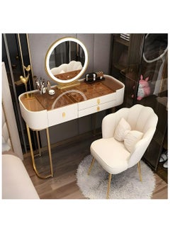 Cool Baby COOLBABY Elegance Oak Makeup Table Set with Mirror and Storage Drawers  - Image 1