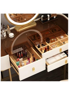 Cool Baby COOLBABY Elegance Oak Makeup Table Set with Mirror and Storage Drawers  - Image 3