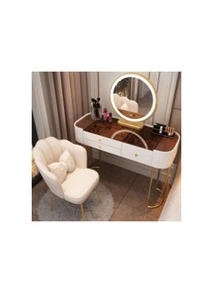 Cool Baby COOLBABY Elegance Oak Makeup Table Set with Mirror and Storage Drawers  - Image 5