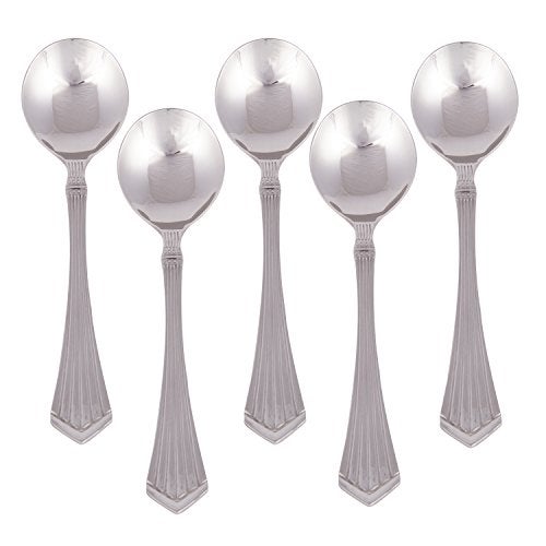 Kishco Symphony Stainless Steel Dessert Soup Spoon Set - Pack of 6 - Image 1
