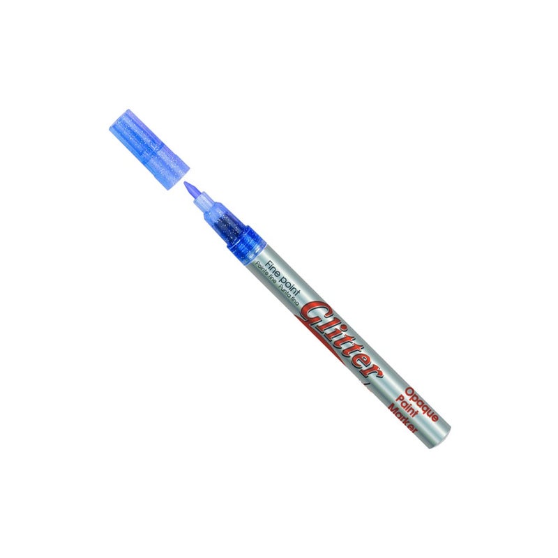 Uchida Marvy Deco Color Fine Point Glitter Marker Art Supplies, Blue - Image 2