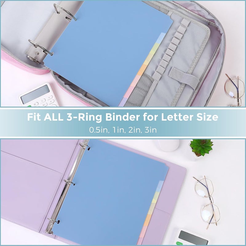 Skydue Durable Plastic 8-Tab Dividers,2sets,Big Tab Dividers for 3 Ring Binder, Write&Erase 3 Ring Binder Dividers with Tabs,with Sticker Labels - Image 4