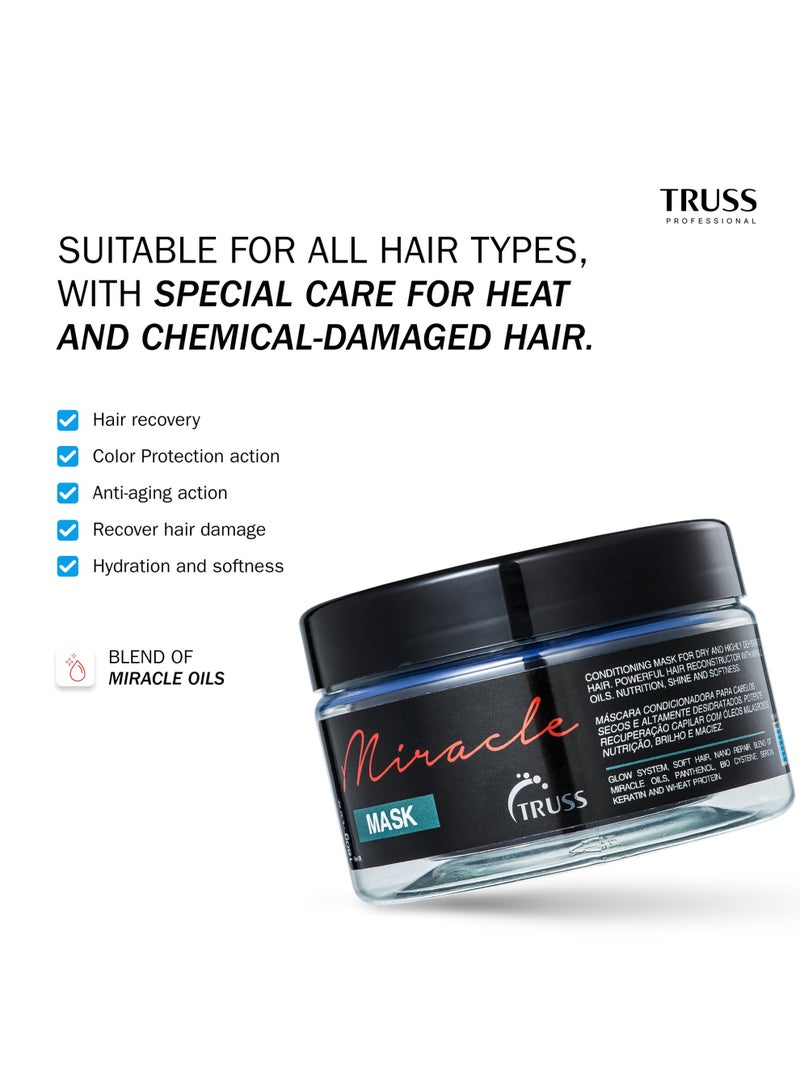 Truss Truss Ultra Hydration Hair Care Set – Shampoo & Conditioner (300ml each), Miracle Mask (180g), Deluxe Prime Leave-In Spray (260ml) + FREE Illuminatte Oil (60ml)  - Image 3