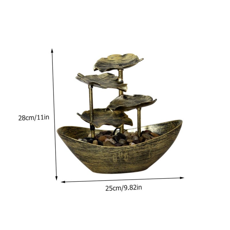 Decorative Lotus Leaf Fountain Indoor Water Feature For Home Office - Image 3