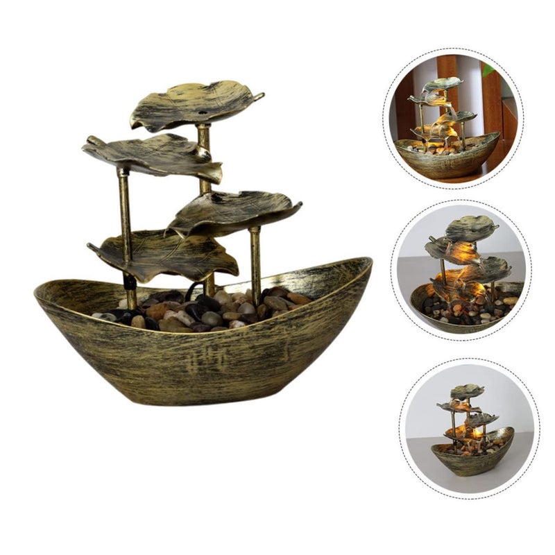 Decorative Lotus Leaf Fountain Indoor Water Feature For Home Office - Image 4