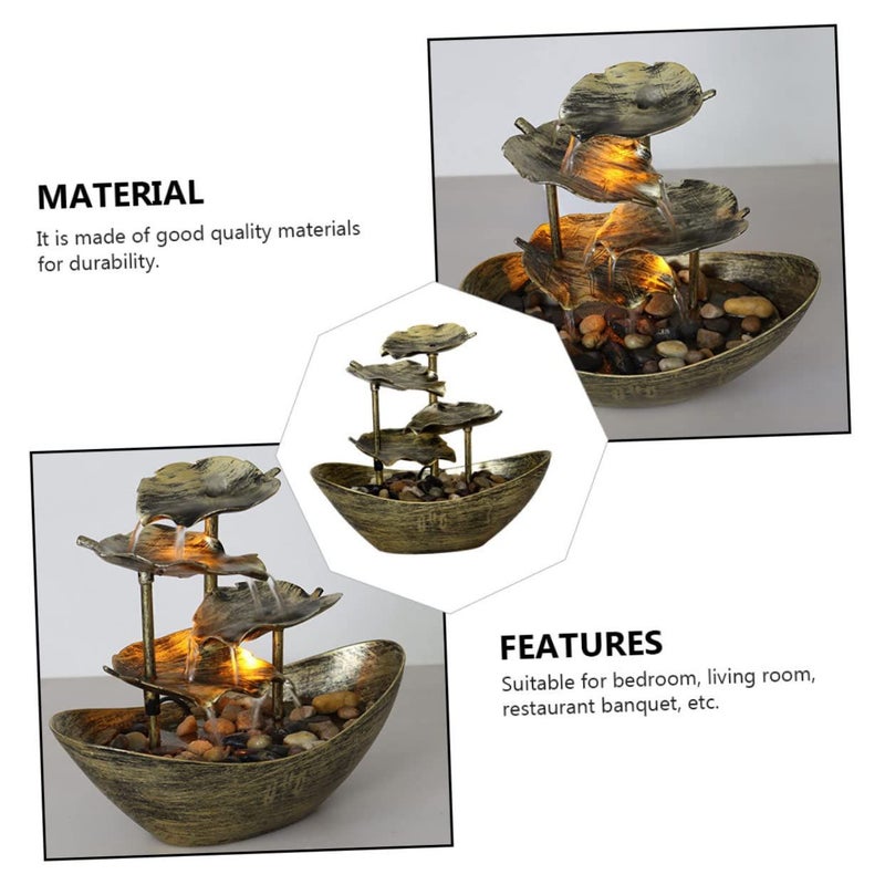 Decorative Lotus Leaf Fountain Indoor Water Feature For Home Office - Image 5