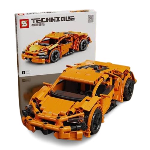 MICROMINI Technique Sports Racing Car Building Set|Powerful Pull Back Function|STEM DIY Mechanical Block Kit for Kids 6+|Creative Construction Toy|Educational Gift (McLaren P1 469 PCS) - Image 1