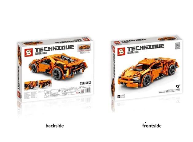 MICROMINI Technique Sports Racing Car Building Set|Powerful Pull Back Function|STEM DIY Mechanical Block Kit for Kids 6+|Creative Construction Toy|Educational Gift (McLaren P1 469 PCS) - Image 5