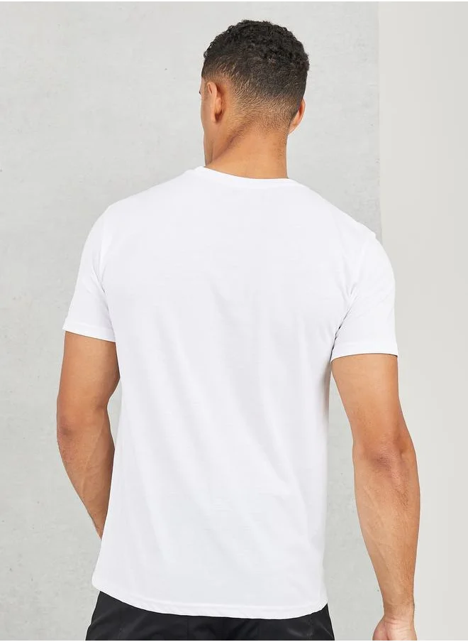 Styli Tiger Embroidered Cotton Rich Regular Fit T-Shirt