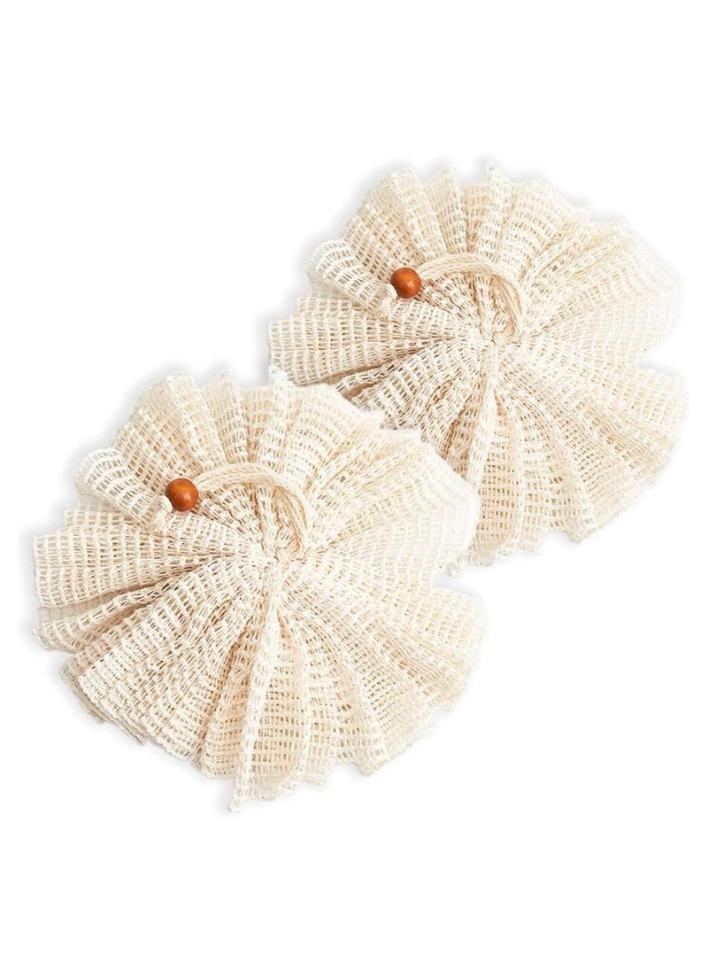 SYOSI Loofah Bath Sponges, XL Large Mesh Pouf Shower Ball, Loofah Sponge, Body Scrubber, Bath Sponge- Full Lather Cleanse, Exfoliate with Beauty Bathing Accessories for Men and Women Shower Use 4 Pack  - Image 1
