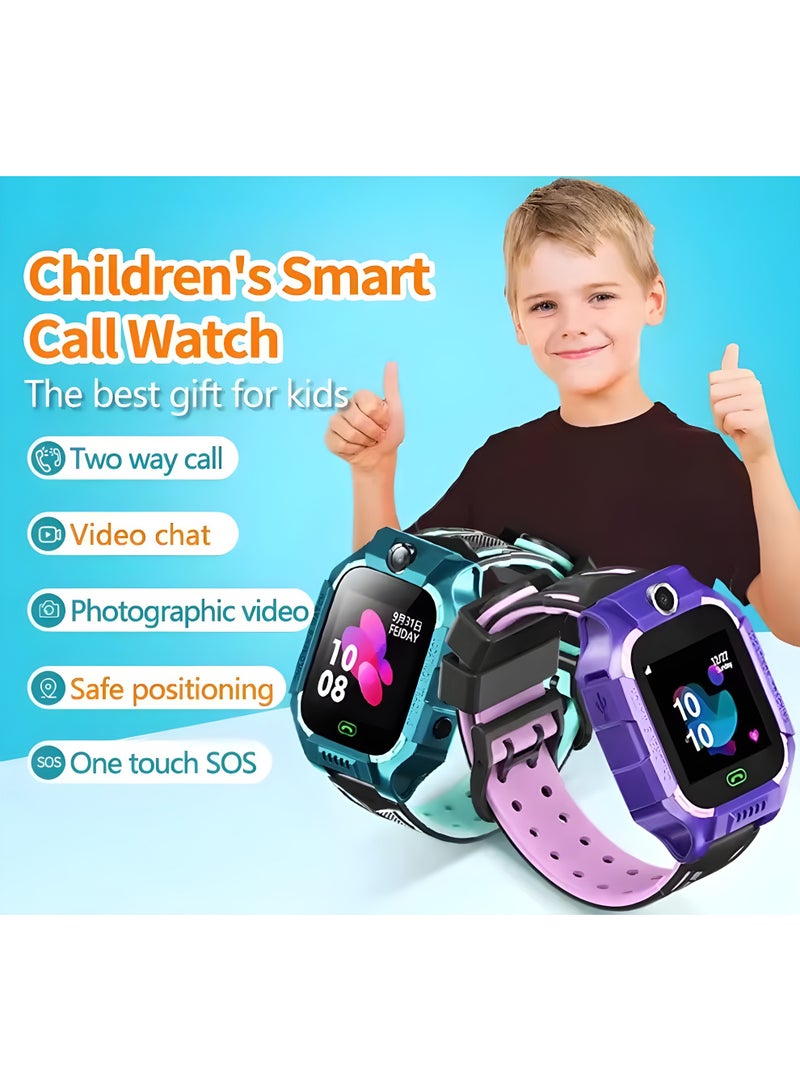 Z7A Kids Smartwatch with 1.44-inch HD touchscreen – Two-way calling – GPS tracking – SOS button – 400mAh battery – Purple color - Image 4