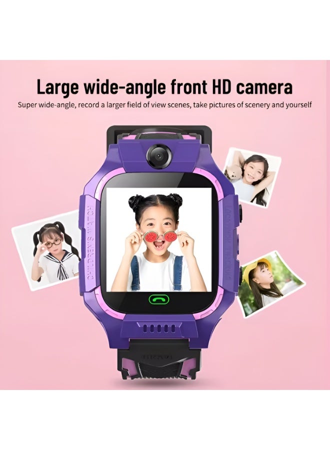 Z7A Kids Smartwatch with 1.44-inch HD touchscreen – Two-way calling – GPS tracking – SOS button – 400mAh battery – Purple color - Image 3