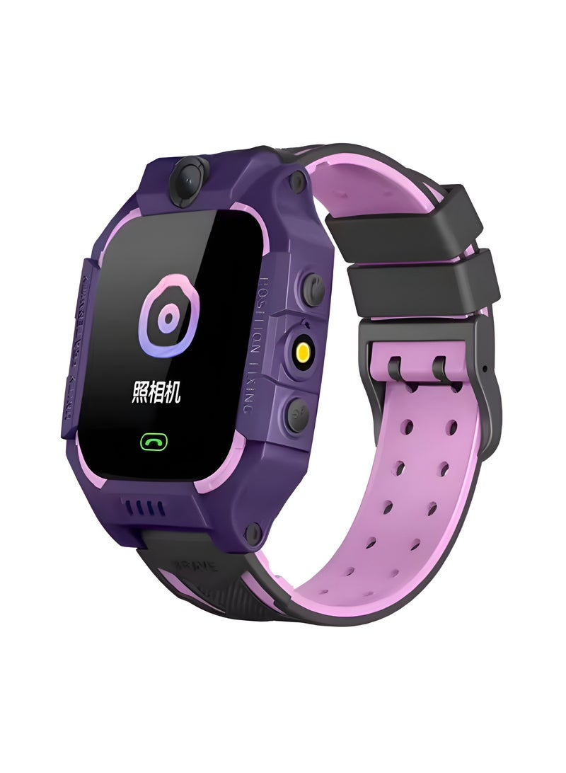 Z7A Kids Smartwatch with 1.44-inch HD touchscreen – Two-way calling – GPS tracking – SOS button – 400mAh battery – Purple color - Image 1
