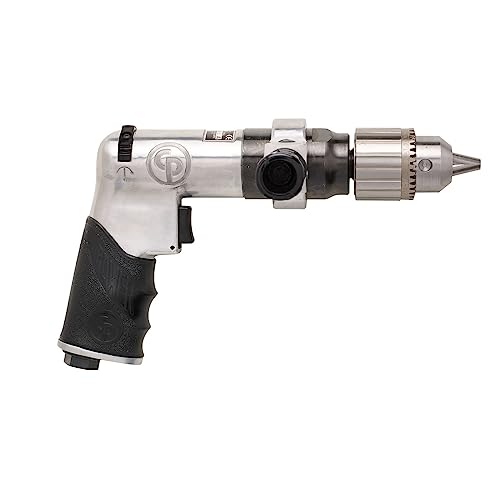 Chicago Pneumatic CP789HR Air Power Drill 12 Inch 13 mm Reversible Keyed Chuck Aluminum Housing Pistol Handle 043 HP 320 W Stall Torque 156 ft lbf 211 NM 500 RPM Home Improvement